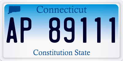 CT license plate AP89111