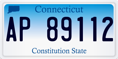 CT license plate AP89112