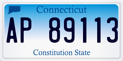 CT license plate AP89113