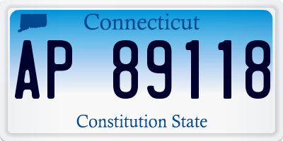 CT license plate AP89118