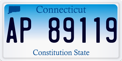 CT license plate AP89119