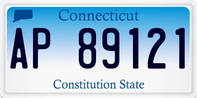 CT license plate AP89121
