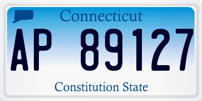 CT license plate AP89127
