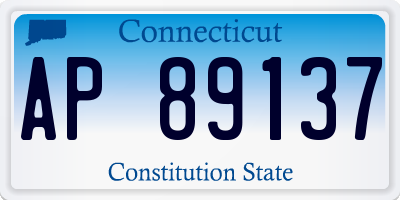 CT license plate AP89137