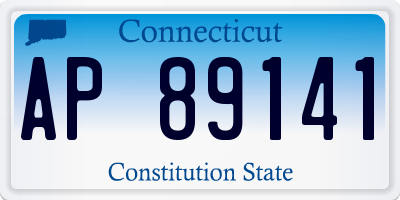 CT license plate AP89141