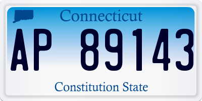 CT license plate AP89143