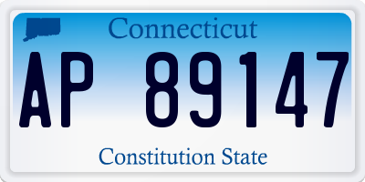 CT license plate AP89147
