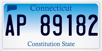 CT license plate AP89182