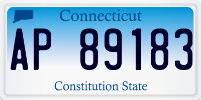 CT license plate AP89183