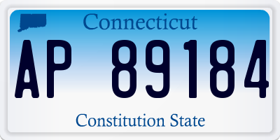 CT license plate AP89184