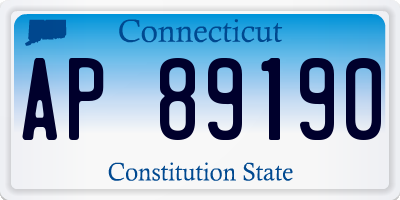 CT license plate AP89190