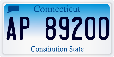 CT license plate AP89200