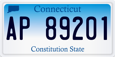 CT license plate AP89201