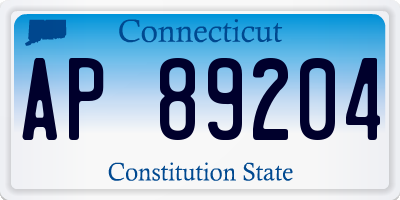 CT license plate AP89204