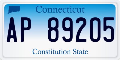 CT license plate AP89205