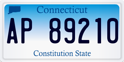 CT license plate AP89210