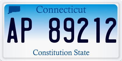 CT license plate AP89212