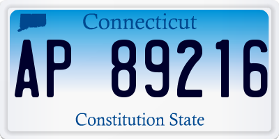 CT license plate AP89216