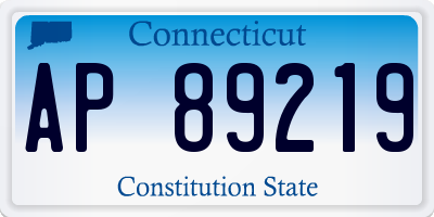 CT license plate AP89219