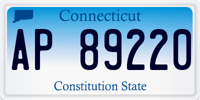 CT license plate AP89220