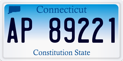 CT license plate AP89221