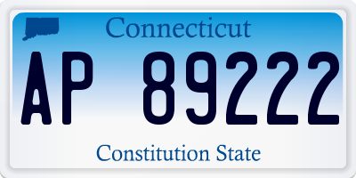 CT license plate AP89222