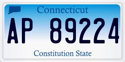 CT license plate AP89224