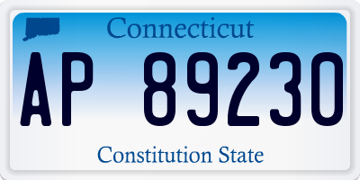 CT license plate AP89230