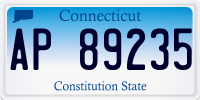 CT license plate AP89235