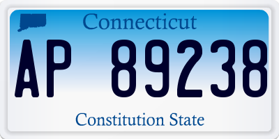 CT license plate AP89238