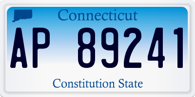 CT license plate AP89241