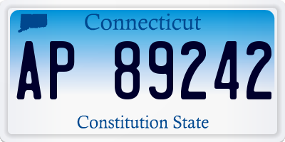 CT license plate AP89242