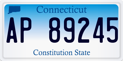 CT license plate AP89245