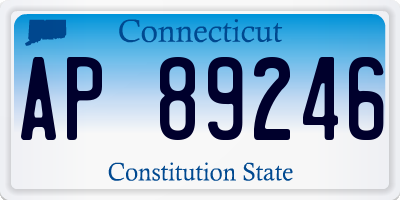 CT license plate AP89246