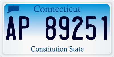 CT license plate AP89251