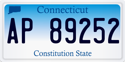 CT license plate AP89252