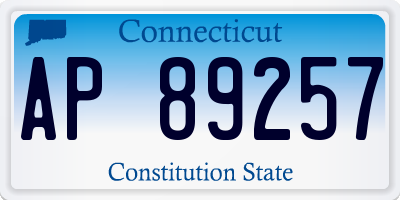 CT license plate AP89257