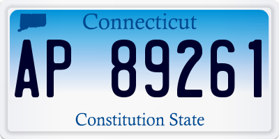CT license plate AP89261