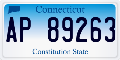 CT license plate AP89263