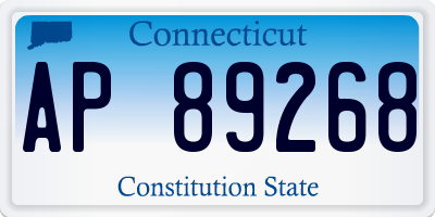 CT license plate AP89268