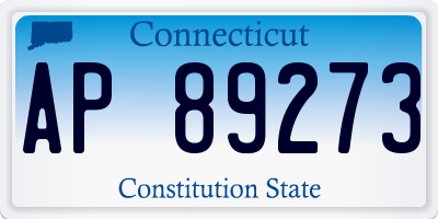 CT license plate AP89273