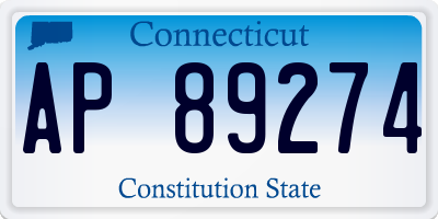 CT license plate AP89274