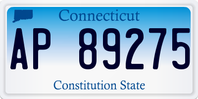CT license plate AP89275