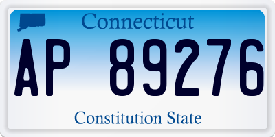 CT license plate AP89276