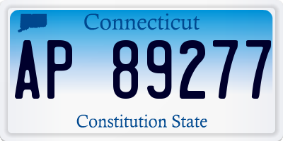 CT license plate AP89277