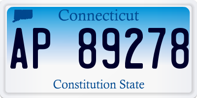 CT license plate AP89278