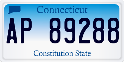 CT license plate AP89288