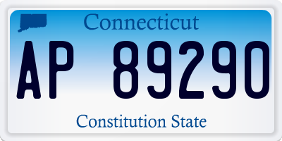 CT license plate AP89290
