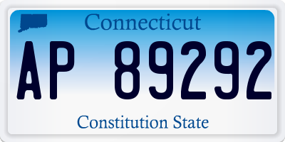 CT license plate AP89292