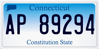 CT license plate AP89294